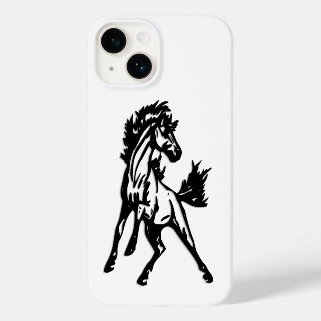 A Frisky Jumping Horse in the Wild Case-Mate iPhone Case (Back)