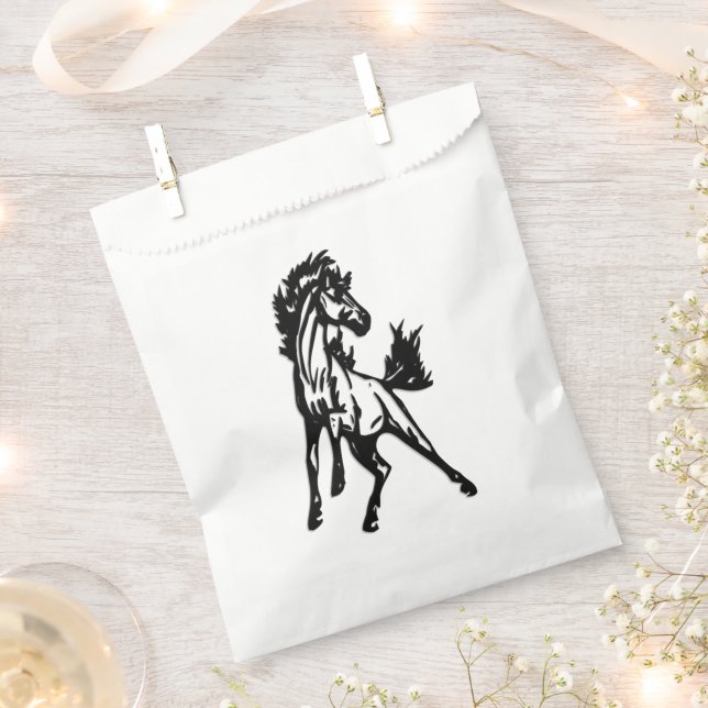 A Frisky Jumping Horse in the Wild Favor Bag (Clipped)