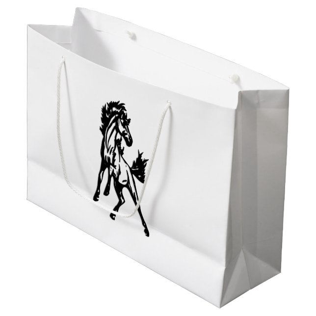 A Frisky Jumping Horse in the Wild Large Gift Bag (Front Angled)