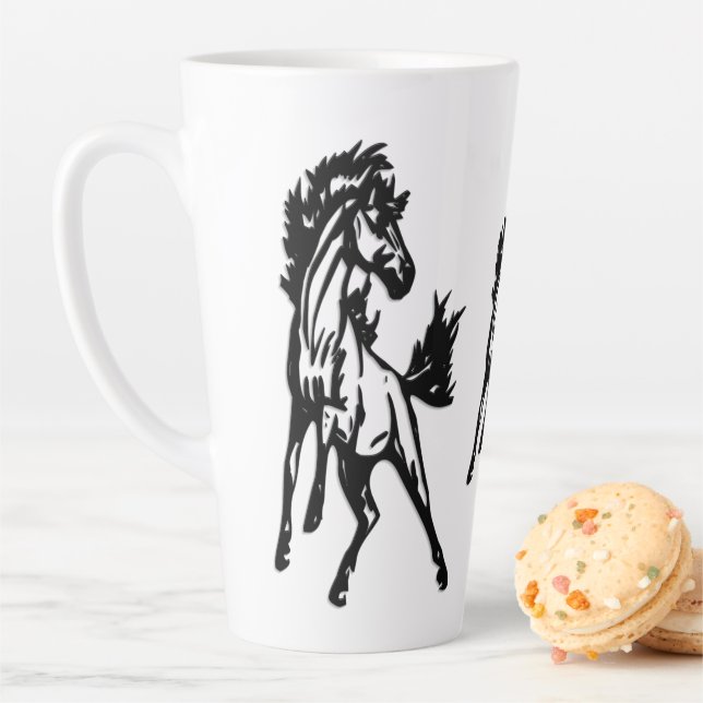 A Frisky Jumping Horse in the Wild Latte Mug (In Situ)