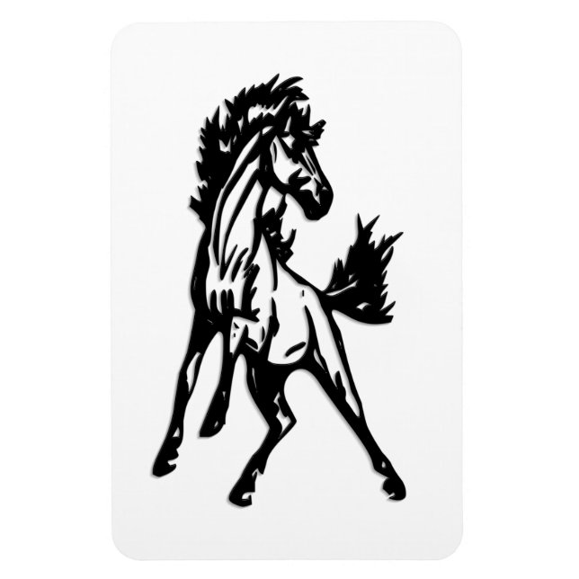 A Frisky Jumping Horse in the Wild Magnet (Vertical)
