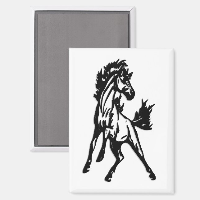 A Frisky Jumping Horse in the Wild Magnet (Front/Back)