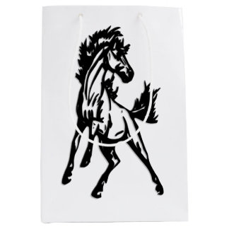 A Frisky Jumping Horse in the Wild Medium Gift Bag