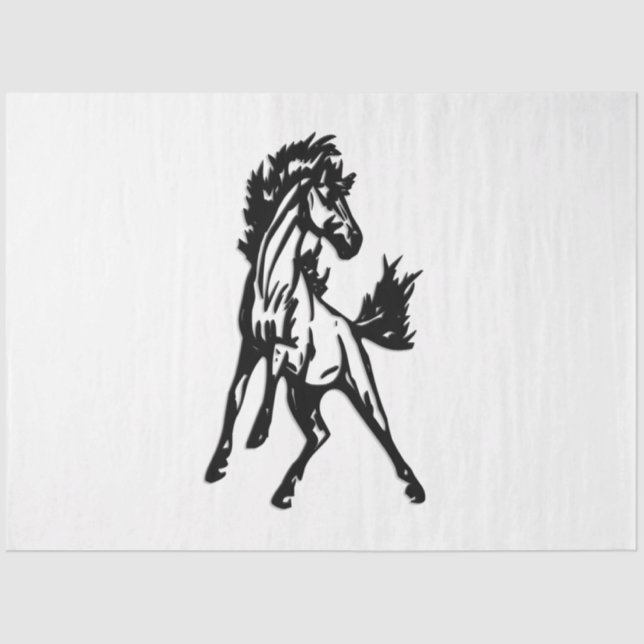 A Frisky Jumping Horse in the Wild Tissue Paper (Front)