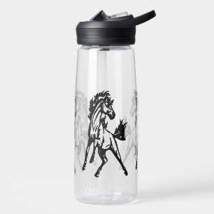 A Frisky Jumping Horse in the Wild Water Bottle
