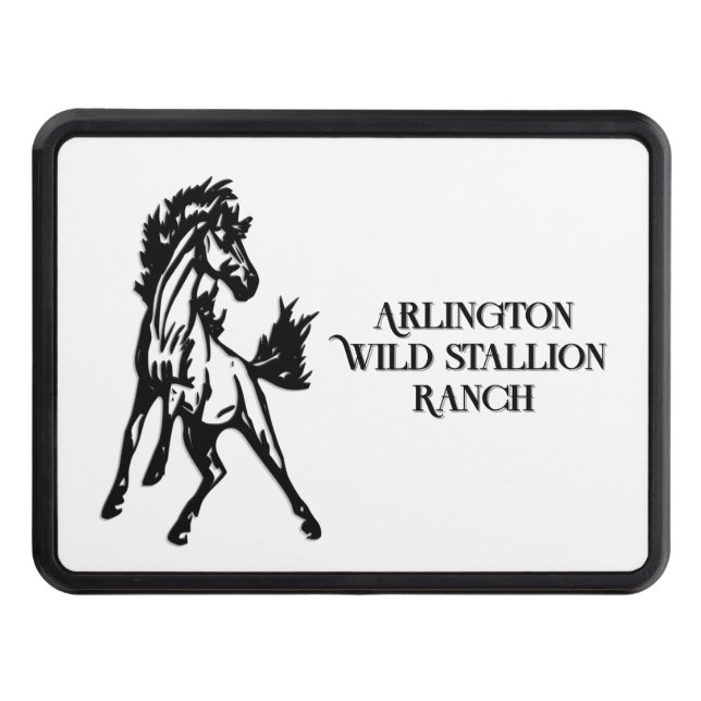 A Frisky Jumping Horse Personal Title Name Hitch Cover (Front)