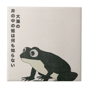 A frog in a well knows nothing of the great sea ceramic tile