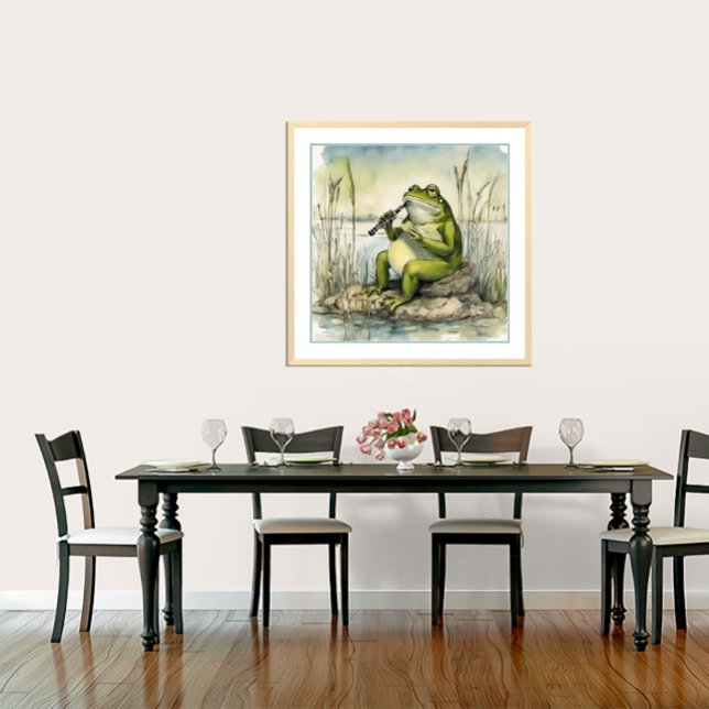 A Frog Playing A Clarinet- Art Print (A Frog Playing A Clarinet- Art Print.
Artist: Roger Smith)