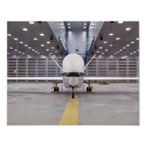 A front view of a Global Hawk unmanned aircraft Photo Print