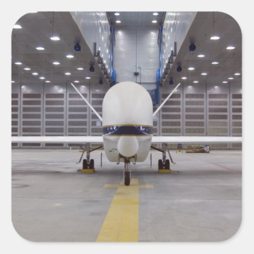 A front view of a Global Hawk unmanned aircraft Square Sticker