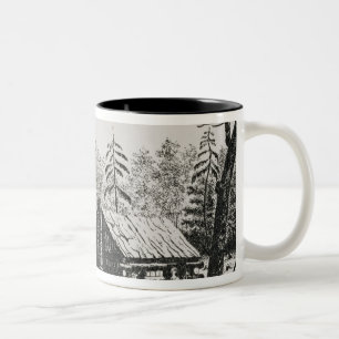 A frontier cabin, from 'The Pageant of America Two-Tone Coffee Mug