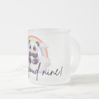A FROSTED GLASS COFFEE MUG