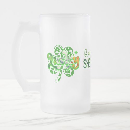 A frosted mug full of Luck and Shenanigans