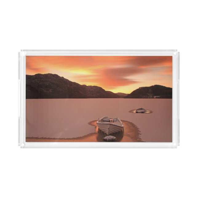 A Frozen Loch | Ruthven, Uk Acrylic Tray (Front)