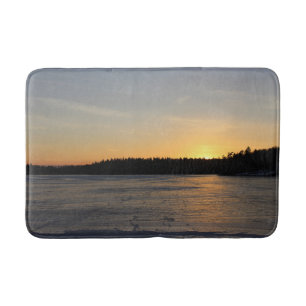 A Frozen Sunset Bath Mat