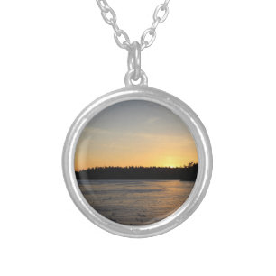 A Frozen Sunset Silver Plated Necklace