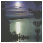 A Full Moon Reflecting On The Aegean Nautical Art Fabric