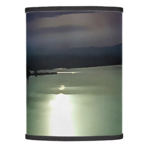A Full Moon Reflecting On The Aegean Nautical Art Lamp Shade
