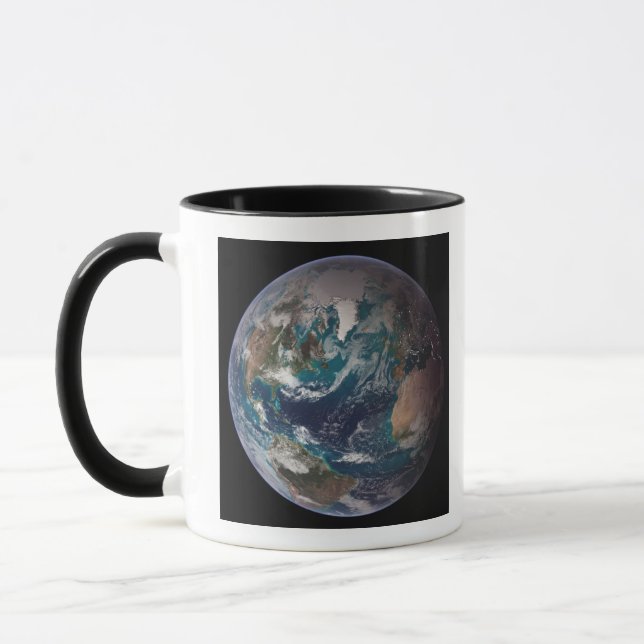 A full view of Earth showing global data 2 Mug (Left)