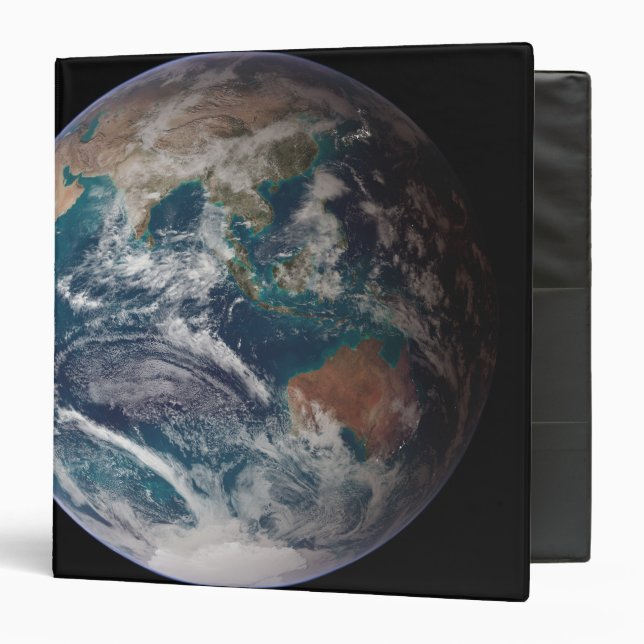A full view of Earth showing global data Binder (Front/Inside)