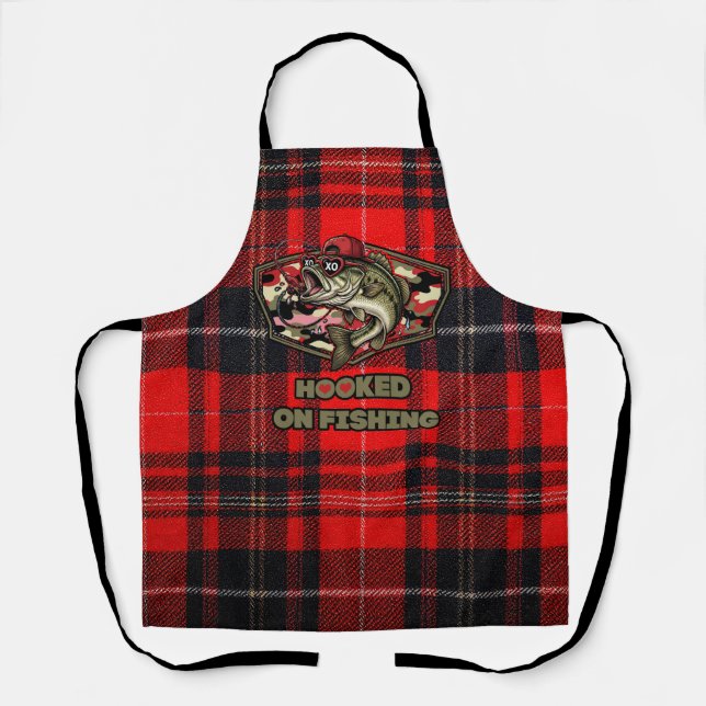 A fun and bold illustration of a cool bass apron (Front)