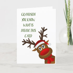 A FUN AND COOL WISH FOR YOU ***GRANDSON** HOLIDAY CARD