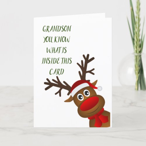 A FUN AND COOL WISH FOR YOU GRANDSON HOLIDAY CARD