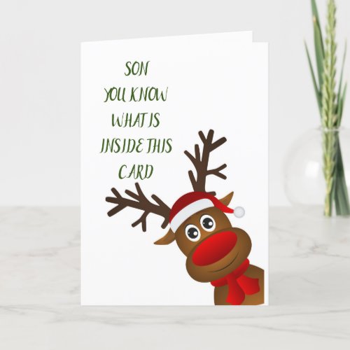 A FUN AND COOL WISH FOR YOU SON AT CHRISTMAS HOLIDAY CARD
