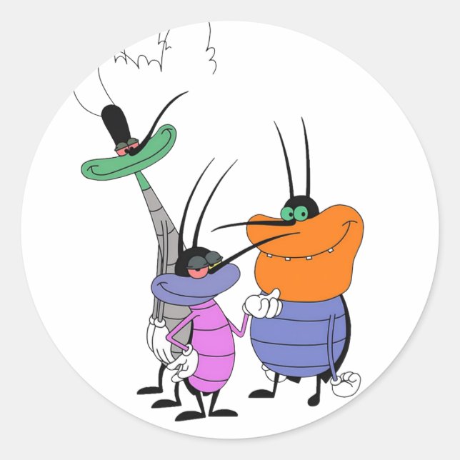 A Fun and Quirky Cartoon Sticker Design (Front)