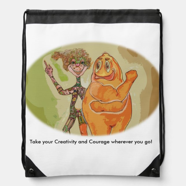A fun backpack filled with Creativity and Courage (Front)