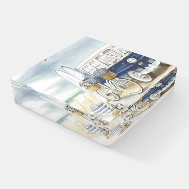 A Fun Day At The Beach Paperweight (Angled)