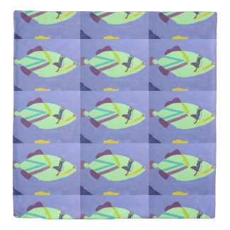 A Fun Fish Painting Comforter! Duvet Cover