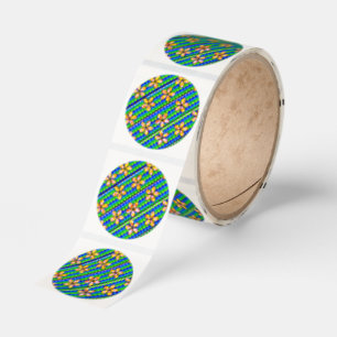 A fun happy floral sticker