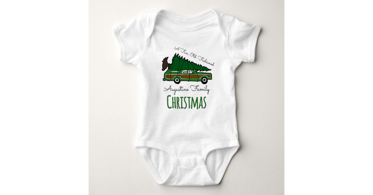 A Fun Old Fashioned Christmas Vacation Baby Bodysuit Zazzle Com