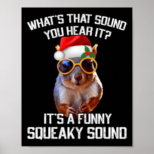 A Fun Squeaky Sound Christmas Squirrel Xmas  Poster