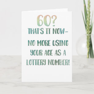 a funny 60th design card