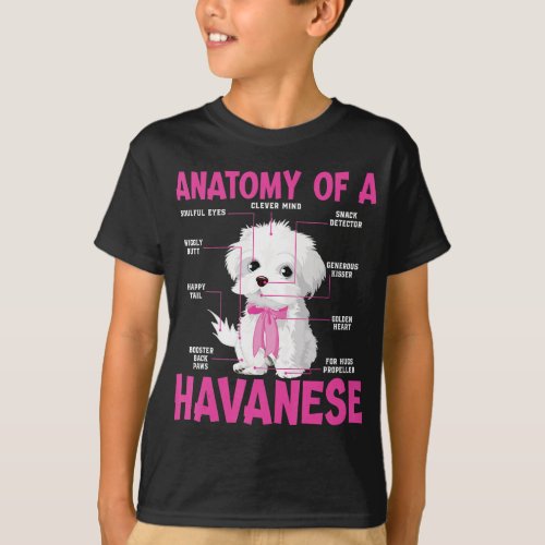 A Funny Anatomy Of A Havanese Dog Owners T_Shirt