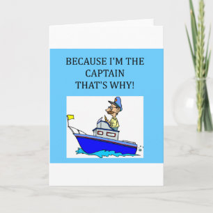 a funny boating captain joke card