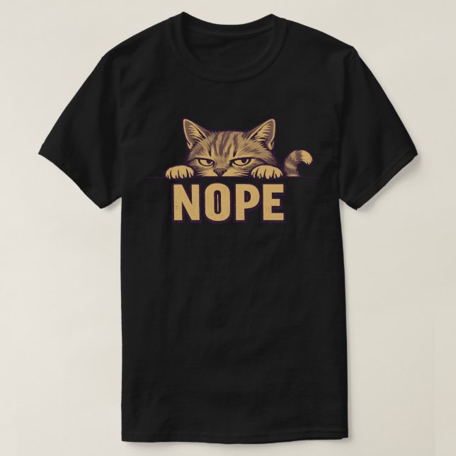A Funny Cat-Themed Design T-Shirt (Design Front)
