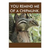 A funny chipmunk card that is simplistic and cute! (Front)