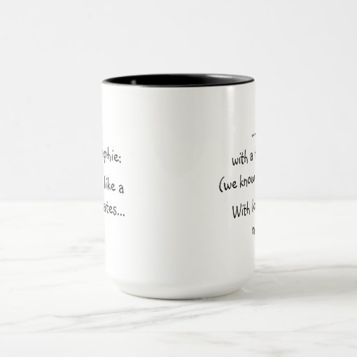 A funny custom text mug for a family member | Zazzle