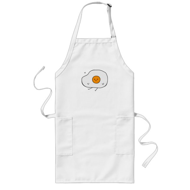 A funny egg long apron (Front)