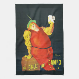 A Funny Fat Lady Drinking Beer Kitchen Towel