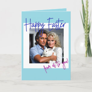 A funny Happy Easter card; dark humor; 80s movie; Letterpress Thank You Card