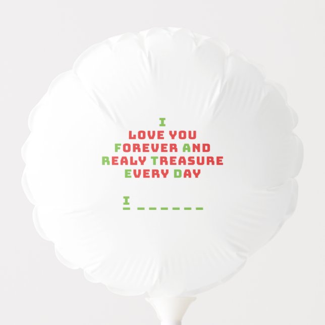 A funny hidden message balloon (Front)