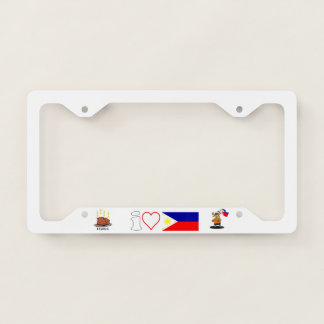 A Funny I love the Philippines License Plate Frame