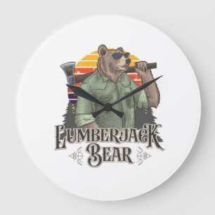 A funny jigsaw with a cartoon bear large clock