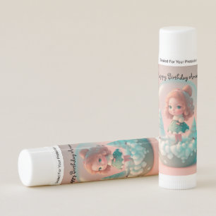 A funny little doll on a cloud lip balm
