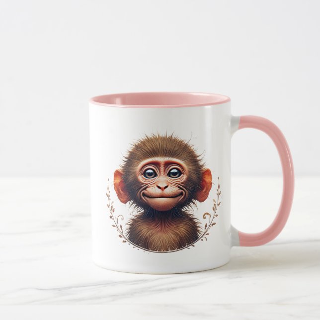 A funny little monkey with a face. mug (Right)