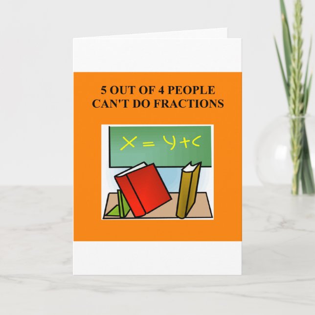 a funny math joke card (Front)